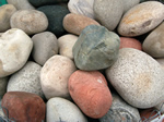 river rock, decorative rock, brown