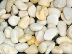 1 to 3 inch river rock white